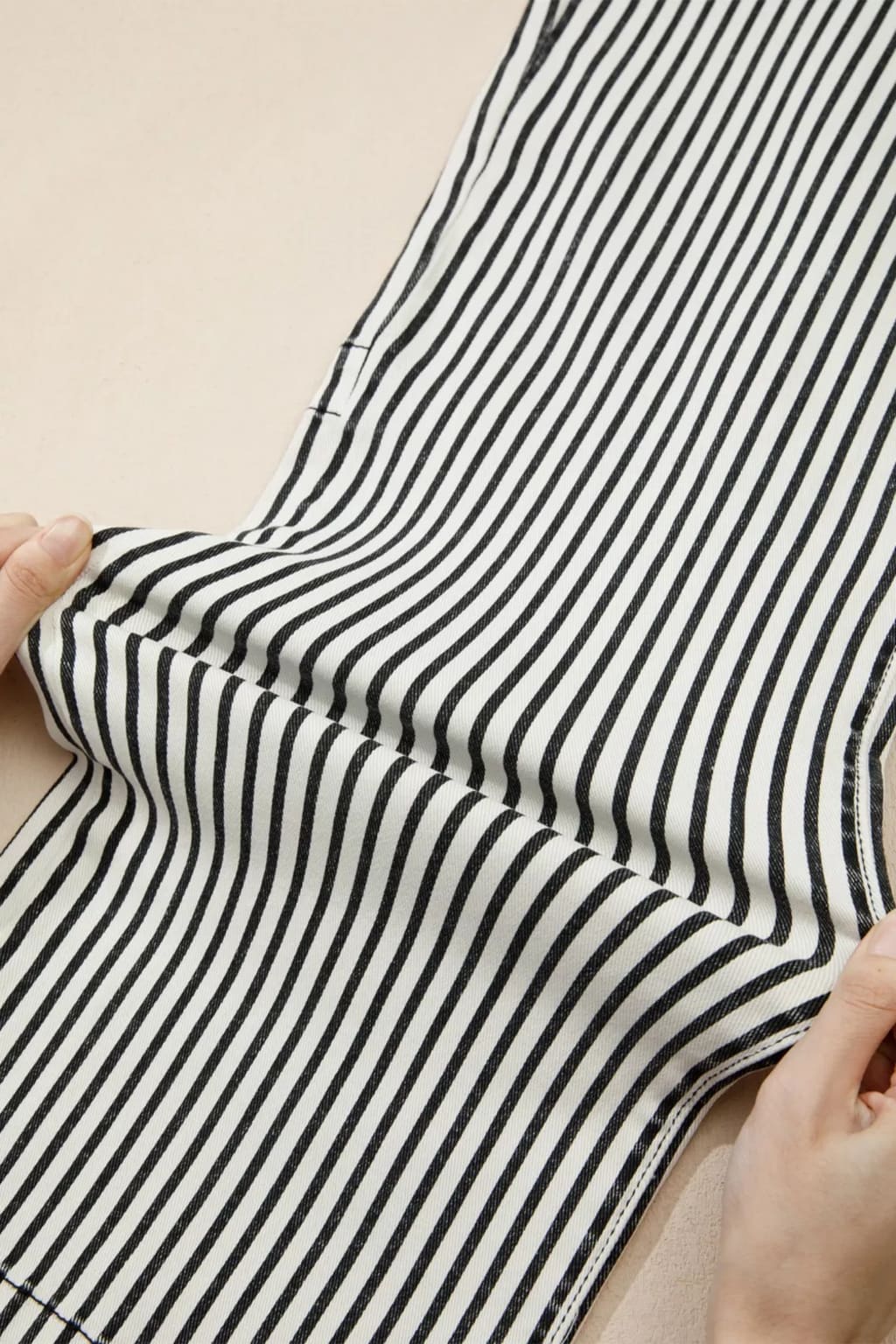 Stripe Patch Pocket High Waist Shift Denim Jeans